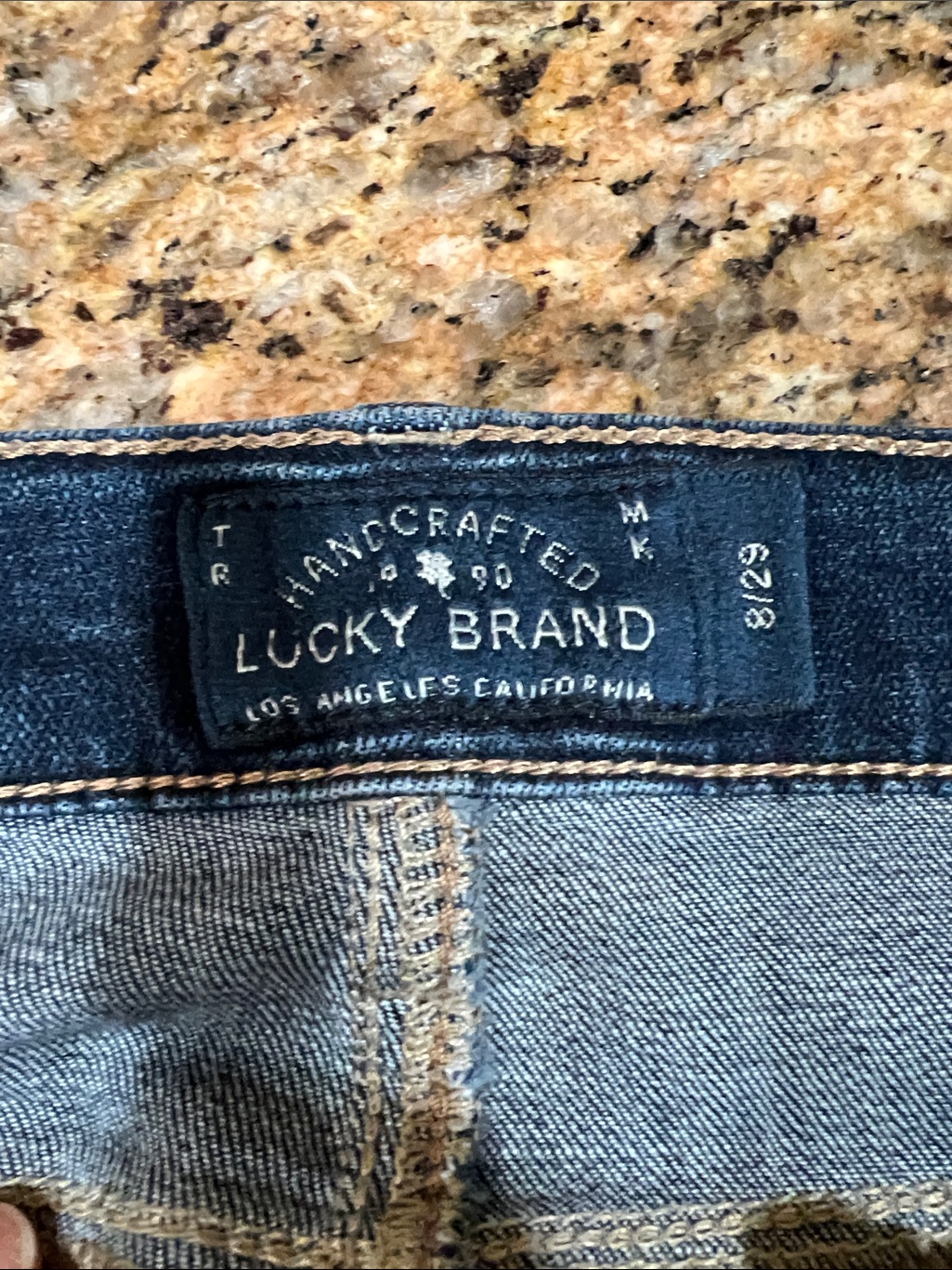 Lucky Brand Dark Blue Denim Jeans Label Detail